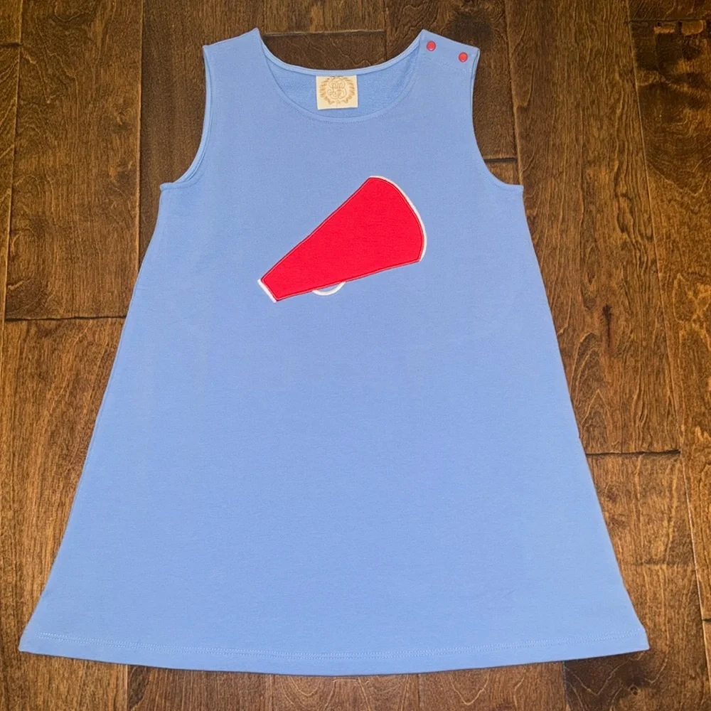NWT TBBC Clementine Jumper - Barbados Blue with Richmond Red Megaphone Applique
